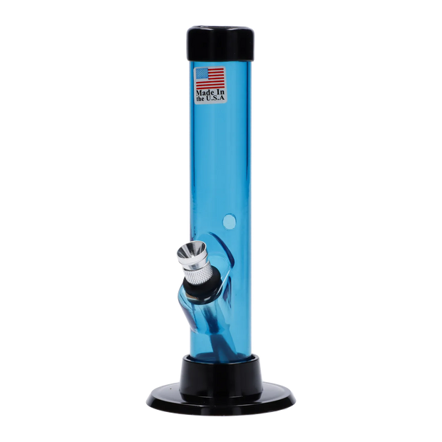 JM Plastics Mini Matching Straight Tube with Carb Hole Acrylic Water Pipe - 6 in.