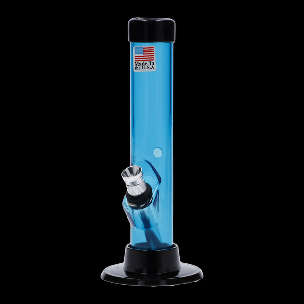 JM Plastics Mini Matching Straight Tube with Carb Hole Acrylic Water Pipe - 6 in.