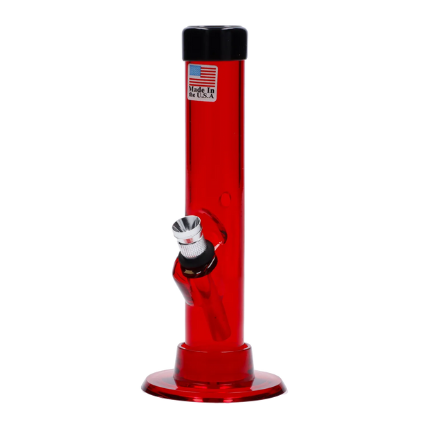 JM Plastics Mini Matching Straight Tube with Carb Hole Acrylic Water Pipe - 6 in.