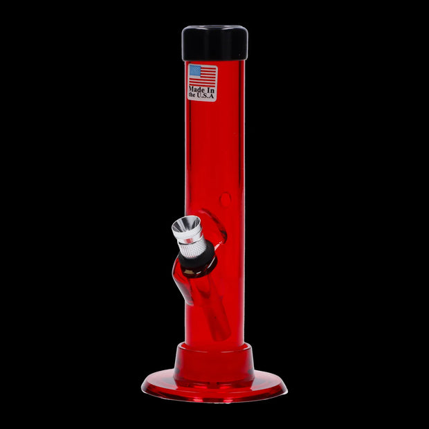 JM Plastics Mini Matching Straight Tube with Carb Hole Acrylic Water Pipe - 6 in.