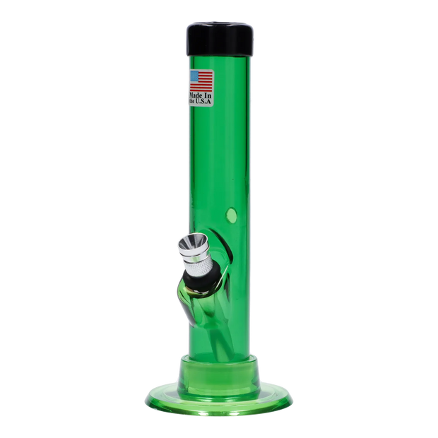 JM Plastics Mini Matching Straight Tube with Carb Hole Acrylic Water Pipe - 6 in.
