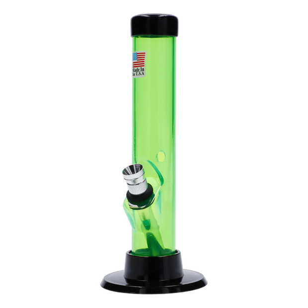 JM Plastics Mini Matching Straight Tube with Carb Hole Acrylic Water Pipe - 6 in.