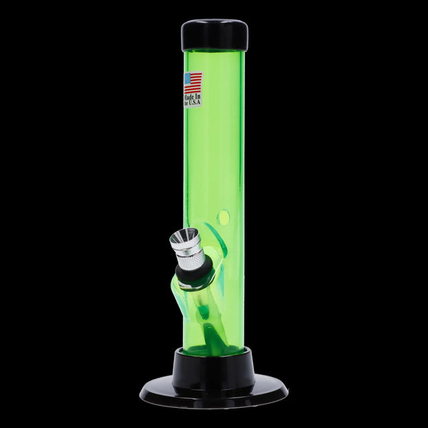 JM Plastics Mini Matching Straight Tube with Carb Hole Acrylic Water Pipe - 6 in.