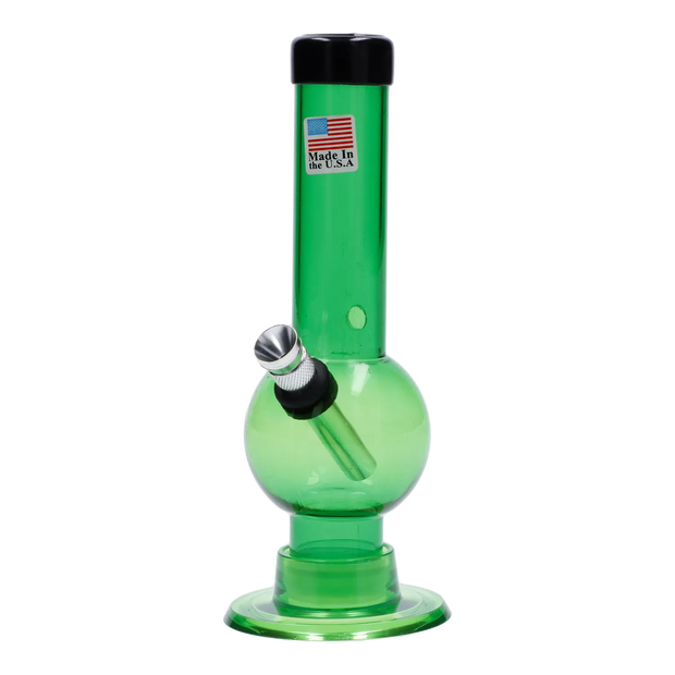 JM Plastics Mini Bubble Base with Carb Hole Acrylic Water Pipe - 6 in.