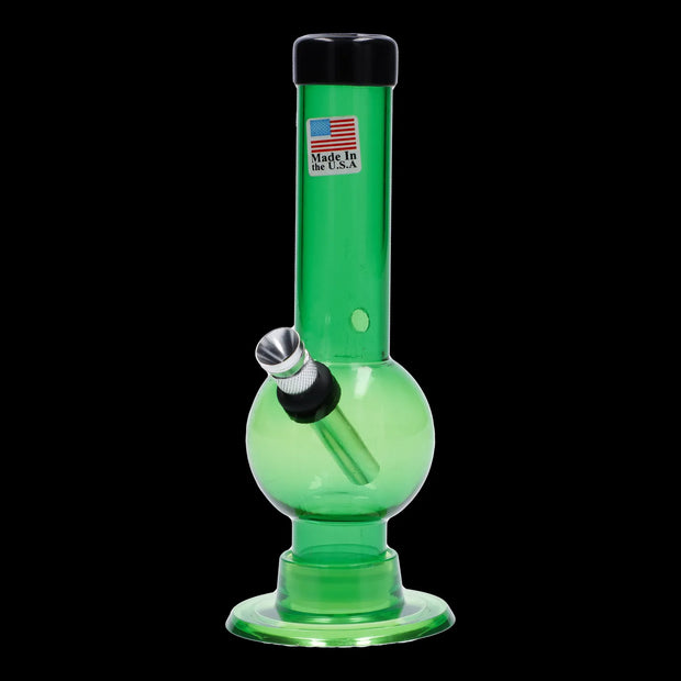 JM Plastics Mini Bubble Base with Carb Hole Acrylic Water Pipe - 6 in.
