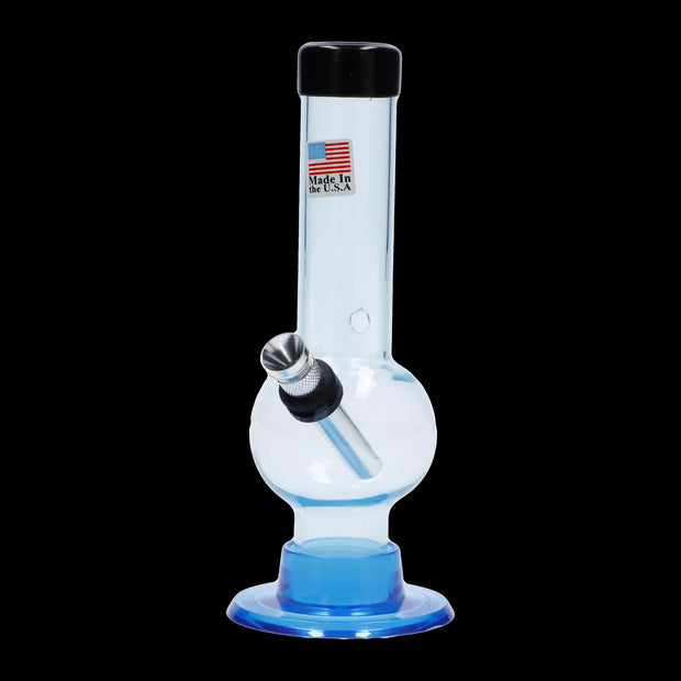 JM Plastics Mini Bubble Base with Carb Hole Acrylic Water Pipe - 6 in.