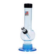 JM Plastics Mini Bubble Base with Carb Hole Acrylic Water Pipe - 6 in.