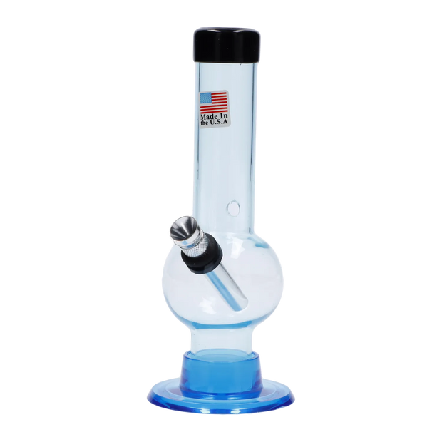 JM Plastics Mini Bubble Base with Carb Hole Acrylic Water Pipe - 6 in.