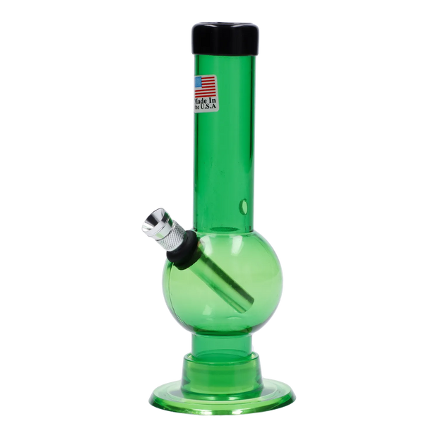 JM Plastics Mini Bubble Base with Carb Hole Acrylic Water Pipe - 6 in.