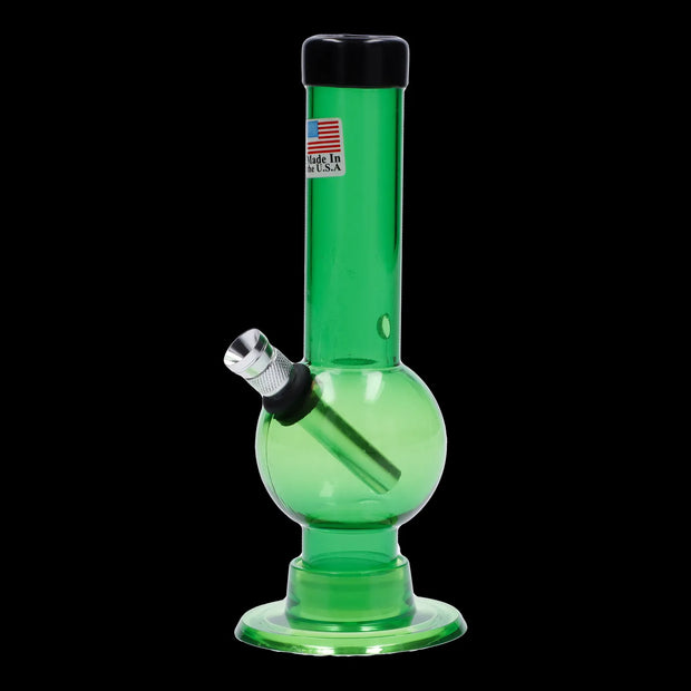 JM Plastics Mini Bubble Base with Carb Hole Acrylic Water Pipe - 6 in.