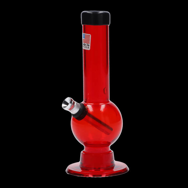 JM Plastics Mini Bubble Base with Carb Hole Acrylic Water Pipe - 6 in.