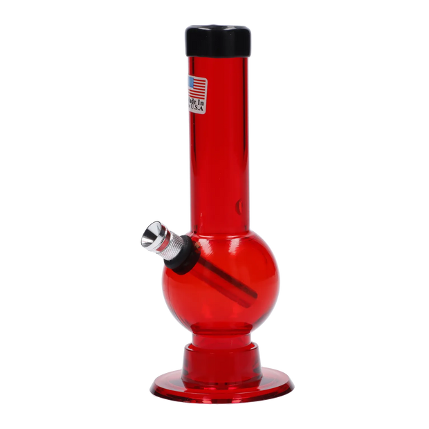 JM Plastics Mini Bubble Base with Carb Hole Acrylic Water Pipe - 6 in.