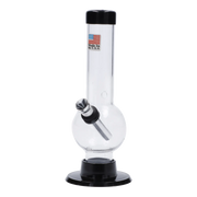 JM Plastics Mini Bubble Base with Carb Hole Acrylic Water Pipe - 6 in.