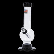JM Plastics Mini Bubble Base with Carb Hole Acrylic Water Pipe - 6 in.