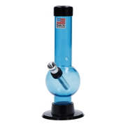 JM Plastics Mini Bubble Base with Carb Hole Acrylic Water Pipe - 6 in.