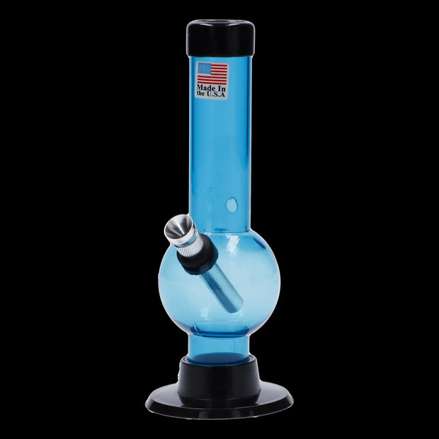 JM Plastics Mini Bubble Base with Carb Hole Acrylic Water Pipe - 6 in.