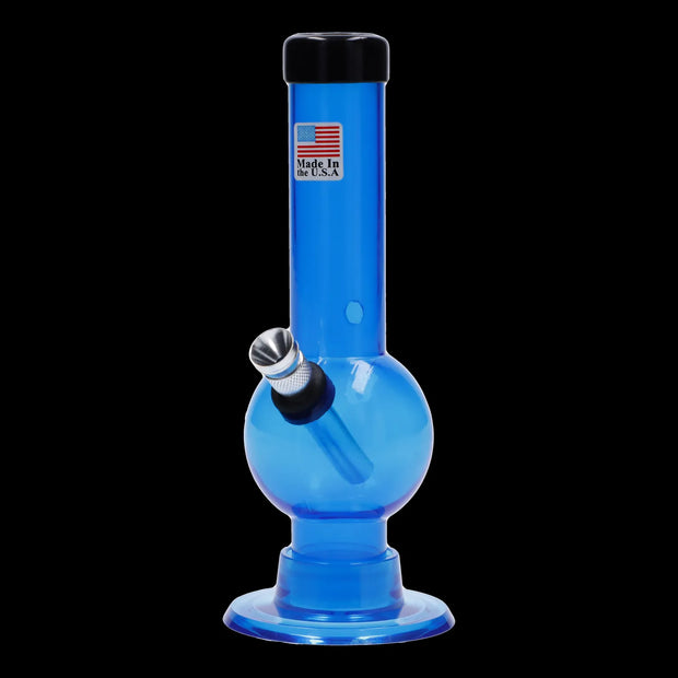 JM Plastics Mini Bubble Base with Carb Hole Acrylic Water Pipe - 6 in.