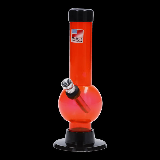 JM Plastics Mini Bubble Base with Carb Hole Acrylic Water Pipe - 6 in.