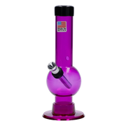 JM Plastics Mini Bubble Base with Carb Hole Acrylic Water Pipe - 6 in.