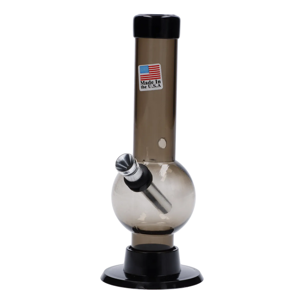 JM Plastics Mini Bubble Base with Carb Hole Acrylic Water Pipe - 6 in.