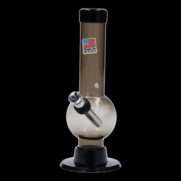 JM Plastics Mini Bubble Base with Carb Hole Acrylic Water Pipe - 6 in.