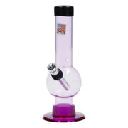 JM Plastics Mini Bubble Base with Carb Hole Acrylic Water Pipe - 6 in.