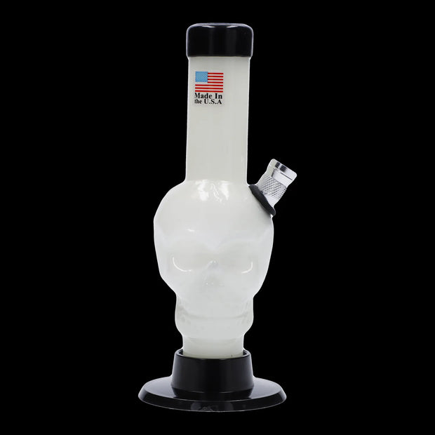 JM Plastics Mini Skull Base Acrylic Water Pipe - 6 in.