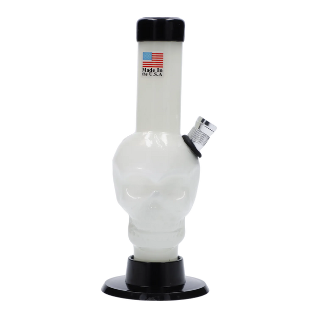 JM Plastics Mini Skull Base Acrylic Water Pipe - 6 in.