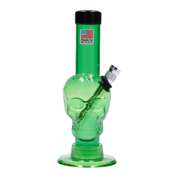 JM Plastics Mini Skull Base Acrylic Water Pipe - 6 in.