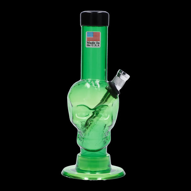 JM Plastics Mini Skull Base Acrylic Water Pipe - 6 in.