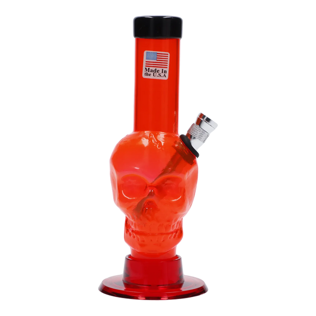 JM Plastics Mini Skull Base Acrylic Water Pipe - 6 in.
