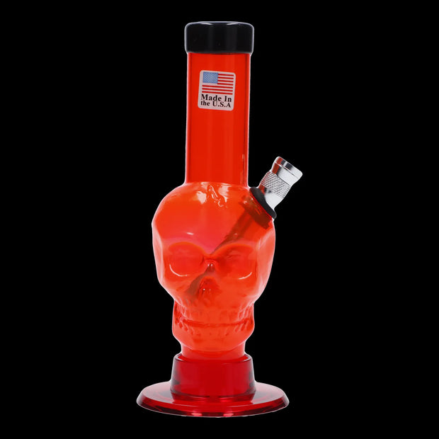 JM Plastics Mini Skull Base Acrylic Water Pipe - 6 in.