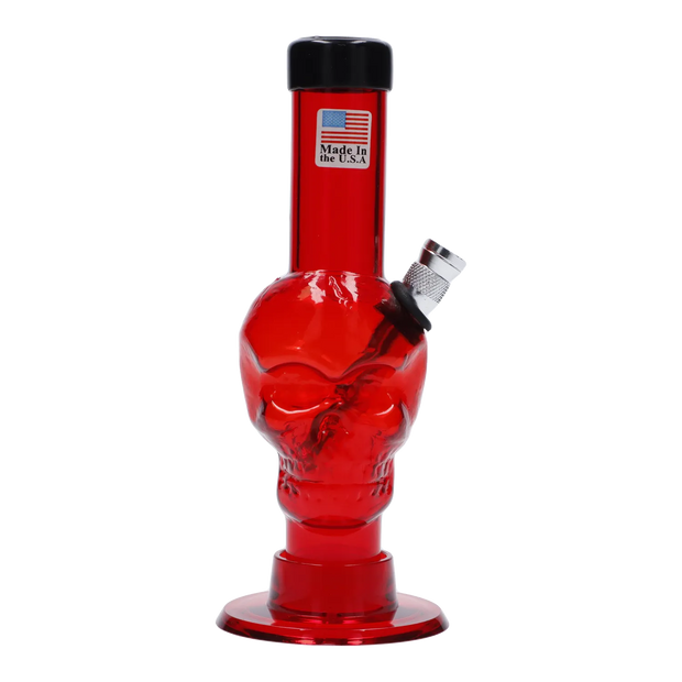 JM Plastics Mini Skull Base Acrylic Water Pipe - 6 in.