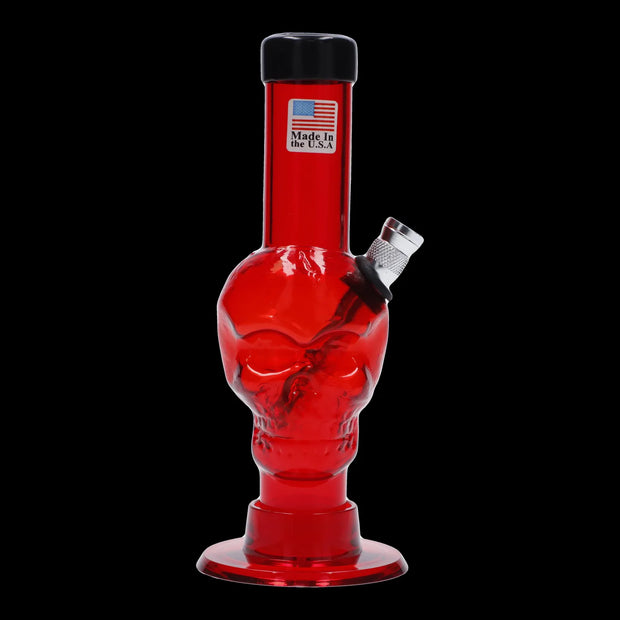 JM Plastics Mini Skull Base Acrylic Water Pipe - 6 in.
