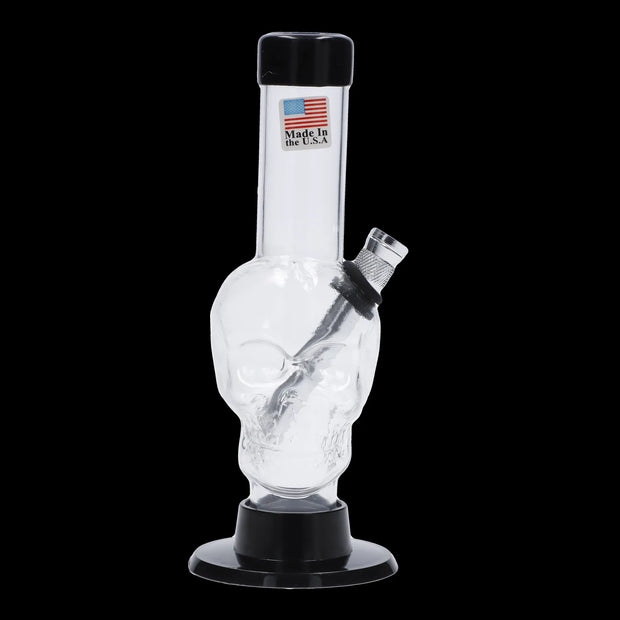 JM Plastics Mini Skull Base Acrylic Water Pipe - 6 in.