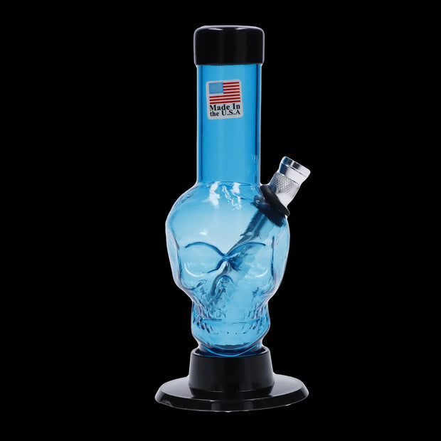 JM Plastics Mini Skull Base Acrylic Water Pipe - 6 in.