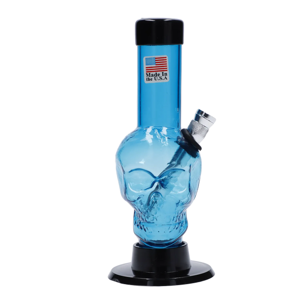 JM Plastics Mini Skull Base Acrylic Water Pipe - 6 in.