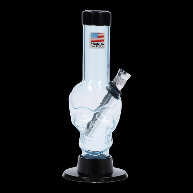 JM Plastics Mini Skull Base Acrylic Water Pipe - 6 in.