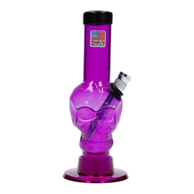 JM Plastics Mini Skull Base Acrylic Water Pipe - 6 in.