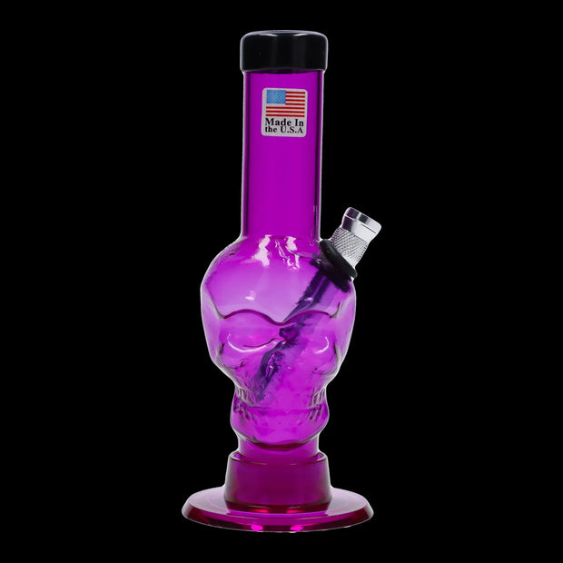 JM Plastics Mini Skull Base Acrylic Water Pipe - 6 in.