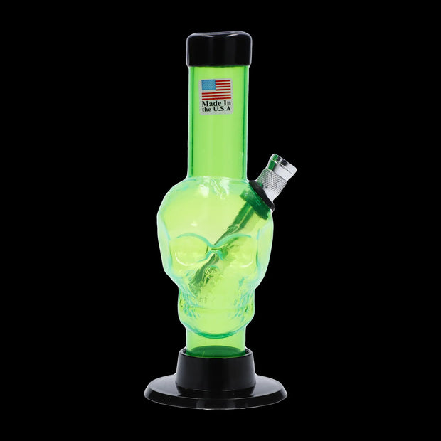 JM Plastics Mini Skull Base Acrylic Water Pipe - 6 in.
