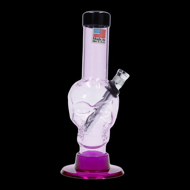 JM Plastics Mini Skull Base Acrylic Water Pipe - 6 in.