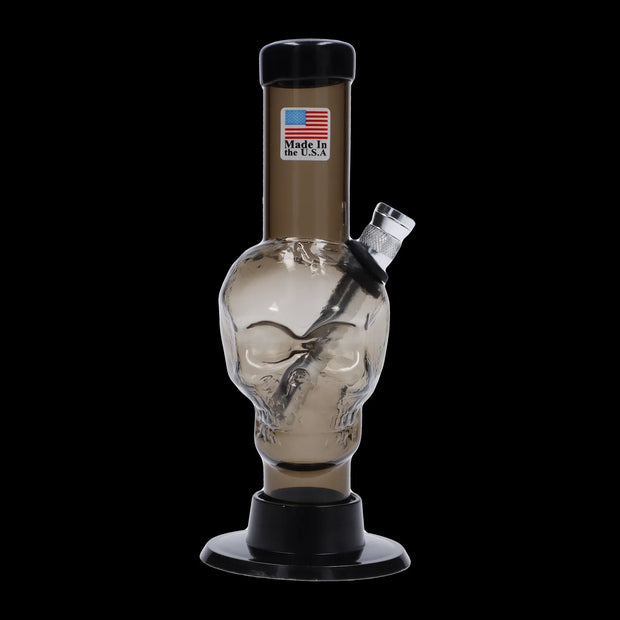 JM Plastics Mini Skull Base Acrylic Water Pipe - 6 in.