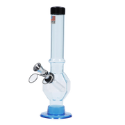 JM Plastics Grenade Base with Pull Slide Acrylic Water Pipe - 8 in.