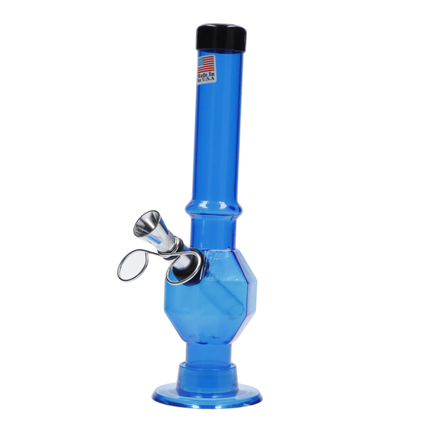 JM Plastics Grenade Base with Pull Slide Acrylic Water Pipe - 8 in.