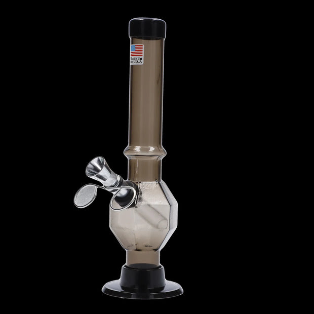 JM Plastics Grenade Base with Pull Slide Acrylic Water Pipe - 8 in.