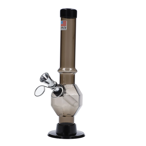 JM Plastics Grenade Base with Pull Slide Acrylic Water Pipe - 8 in.