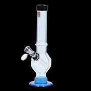 JM Plastics Grenade Base with Pull Slide Acrylic Water Pipe - 8 in.