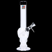 JM Plastics Skull Base with Pull Slide Acrylic Water Pipe - 8 in.