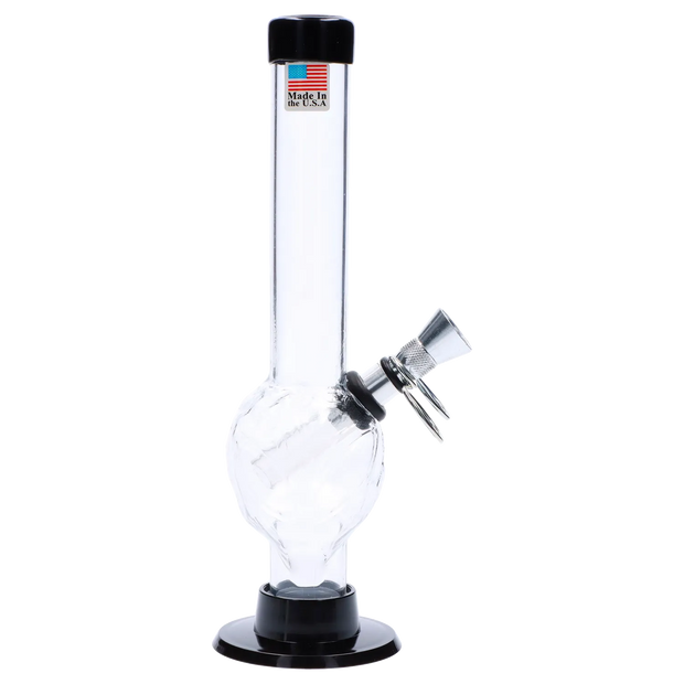 JM Plastics Alien Base with Pull Slide Acrylic Water Pipe - 8 in.